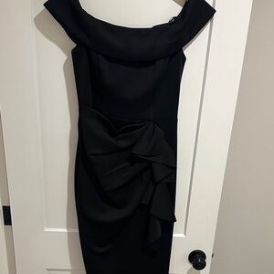 Xscape Black Strapless Dress